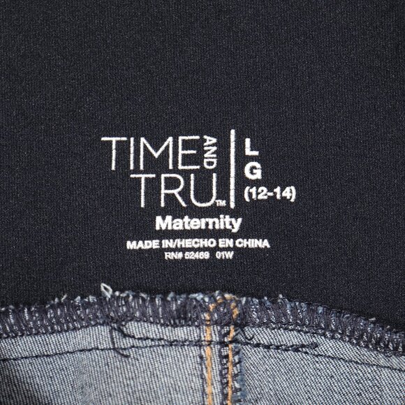 NWOT Time and Tru Maternity Jeans Medium Wash Skinny 5 Pocket Size L - Picture 13 of 13